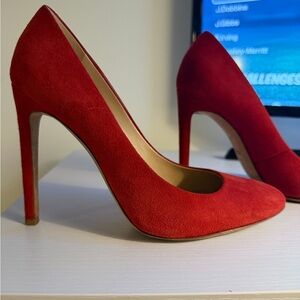 Giuseppe Zanotti Red Suede Heels